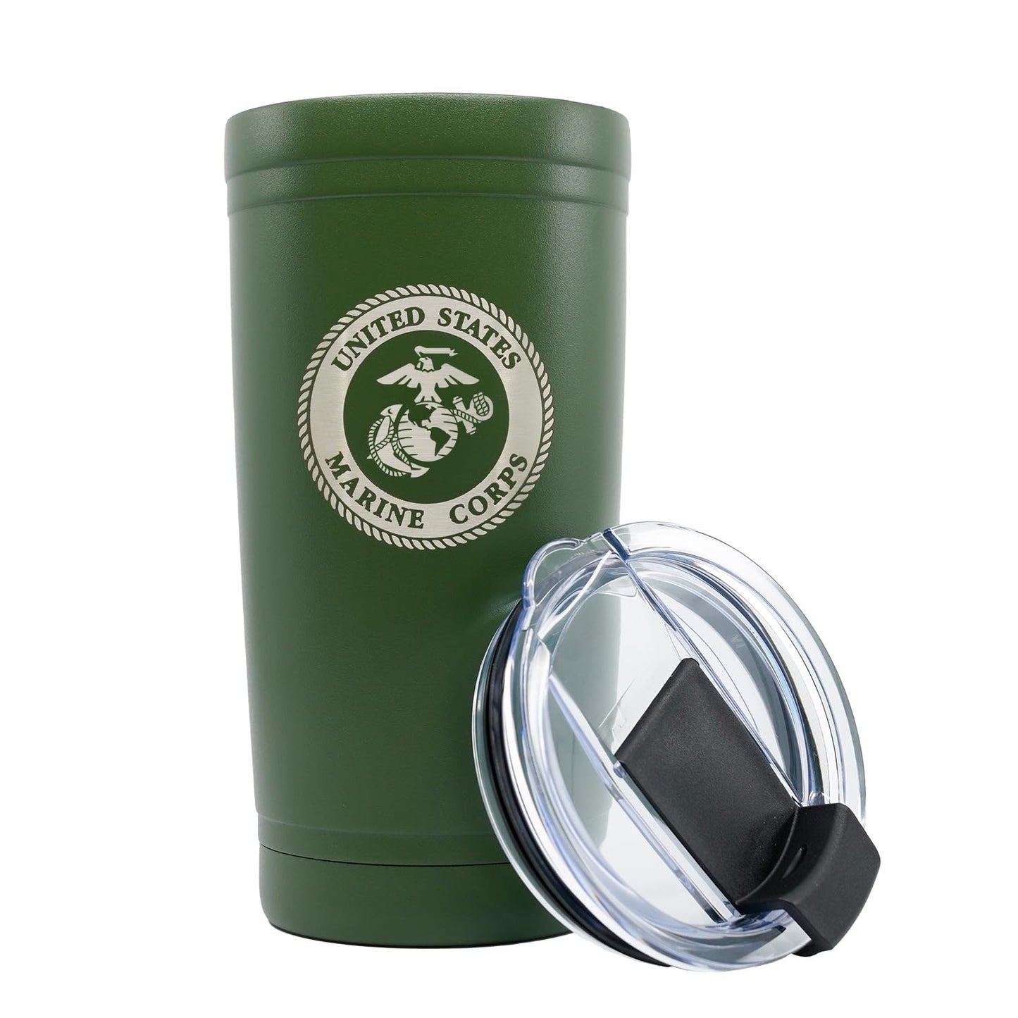 Military Gift Shop 20oz Army Green Tumbler – Double Wall Vacuum Insulated Stainless Steel US Army Green Tumbler– Army Gifts