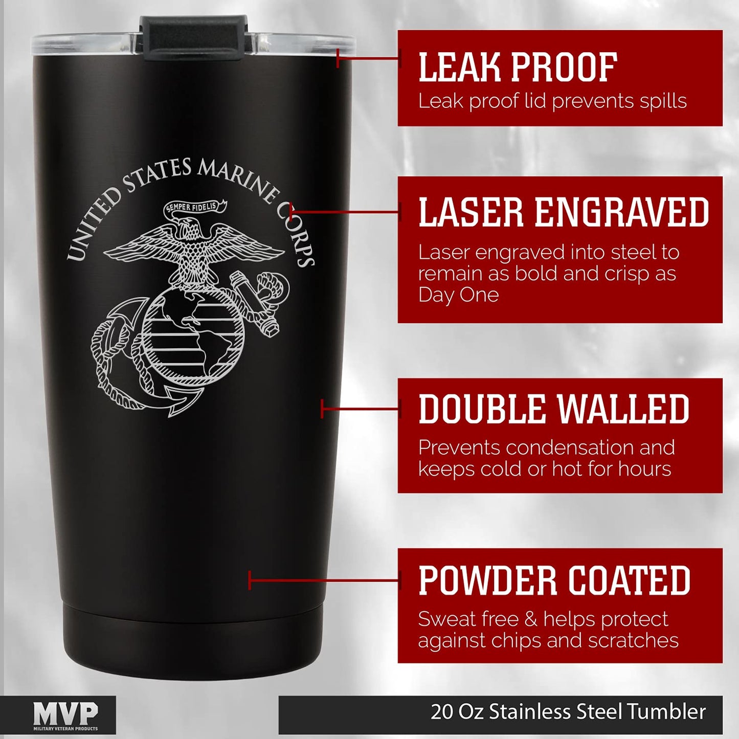 Military Gift Shop 20oz Army Green Tumbler – Double Wall Vacuum Insulated Stainless Steel US Army Green Tumbler– Army Gifts