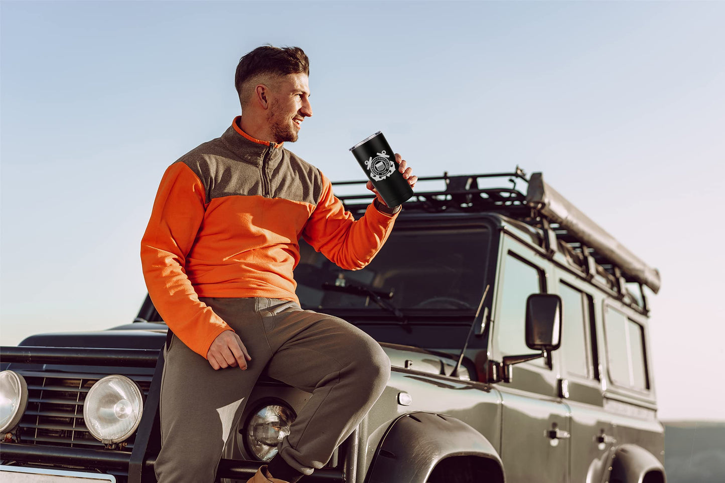 Military Gift Shop 20oz Army Green Tumbler – Double Wall Vacuum Insulated Stainless Steel US Army Green Tumbler– Army Gifts