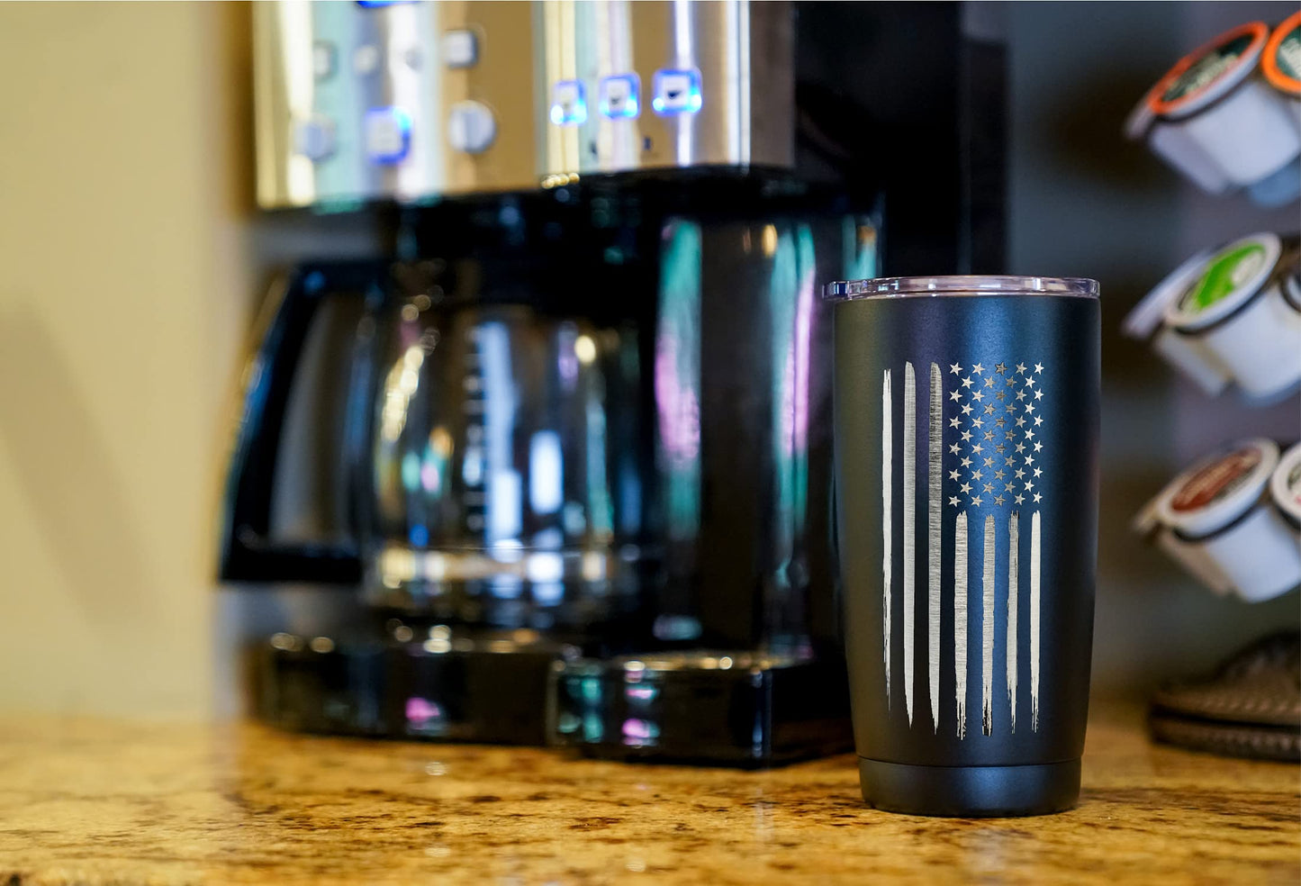 Military Gift Shop 20oz Army Green Tumbler – Double Wall Vacuum Insulated Stainless Steel US Army Green Tumbler– Army Gifts