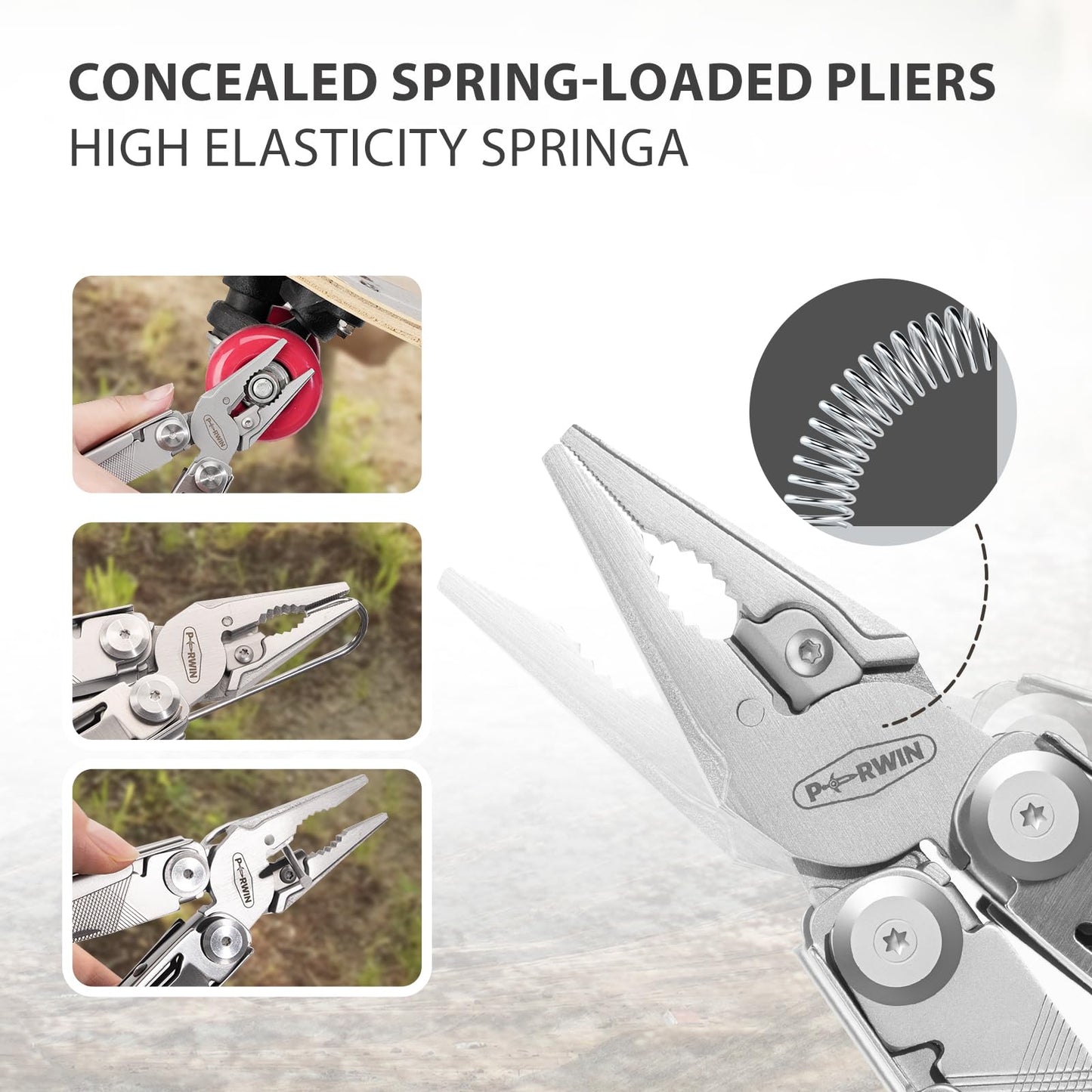 Multitool, 17-in-1 Stainless Steel Multi Tool Pliers with Self-Locking, Pocket Knife, Nylon Sheath, Professional (EDC) Multi-Tool for Survival, Camping and Hunting, Hiking, Simple Repair