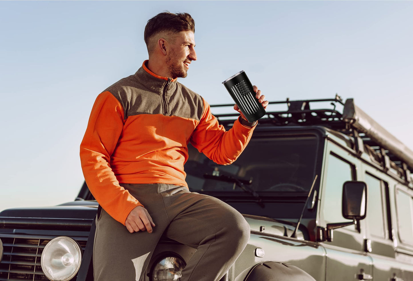 Military Gift Shop 20oz Army Green Tumbler – Double Wall Vacuum Insulated Stainless Steel US Army Green Tumbler– Army Gifts