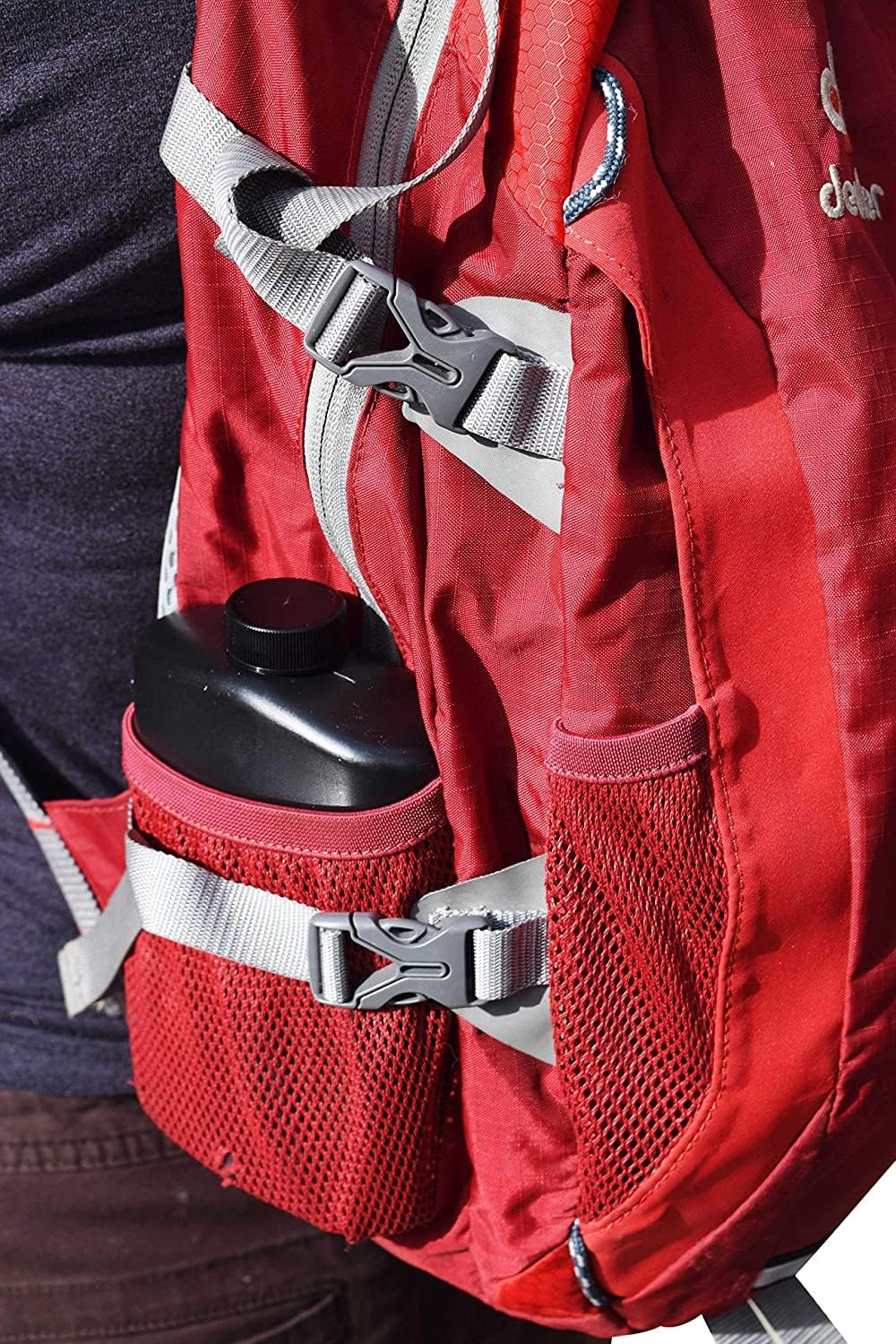 SportFlask Fighter Pilot Flask Great for Concerts, Fishing, Skiing, Backpacking, Hiking - 16oz US Military Issue Plastic Flask BPA Free Made in USA(Black)