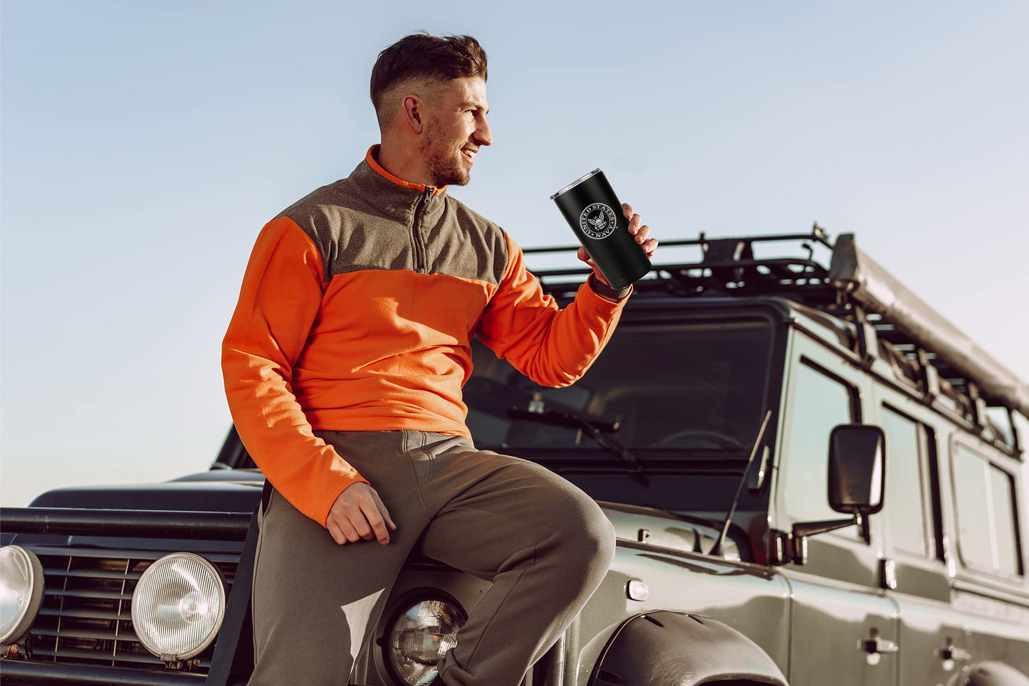 Military Gift Shop 20oz Army Green Tumbler – Double Wall Vacuum Insulated Stainless Steel US Army Green Tumbler– Army Gifts