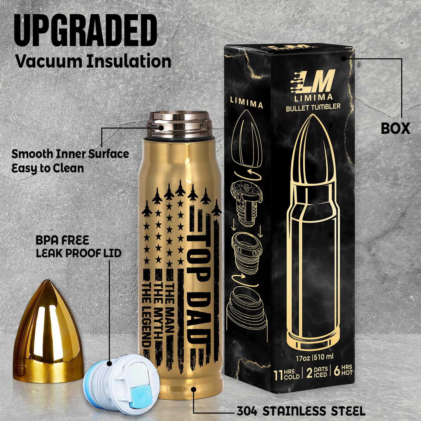 Veteran Gifts – Veteran Tumbler, Tumbler for Veterans, Army, Navy, Air Force, Marine Corps – Fathers Day, Birthday, Veterans Day Gift for Men, Him