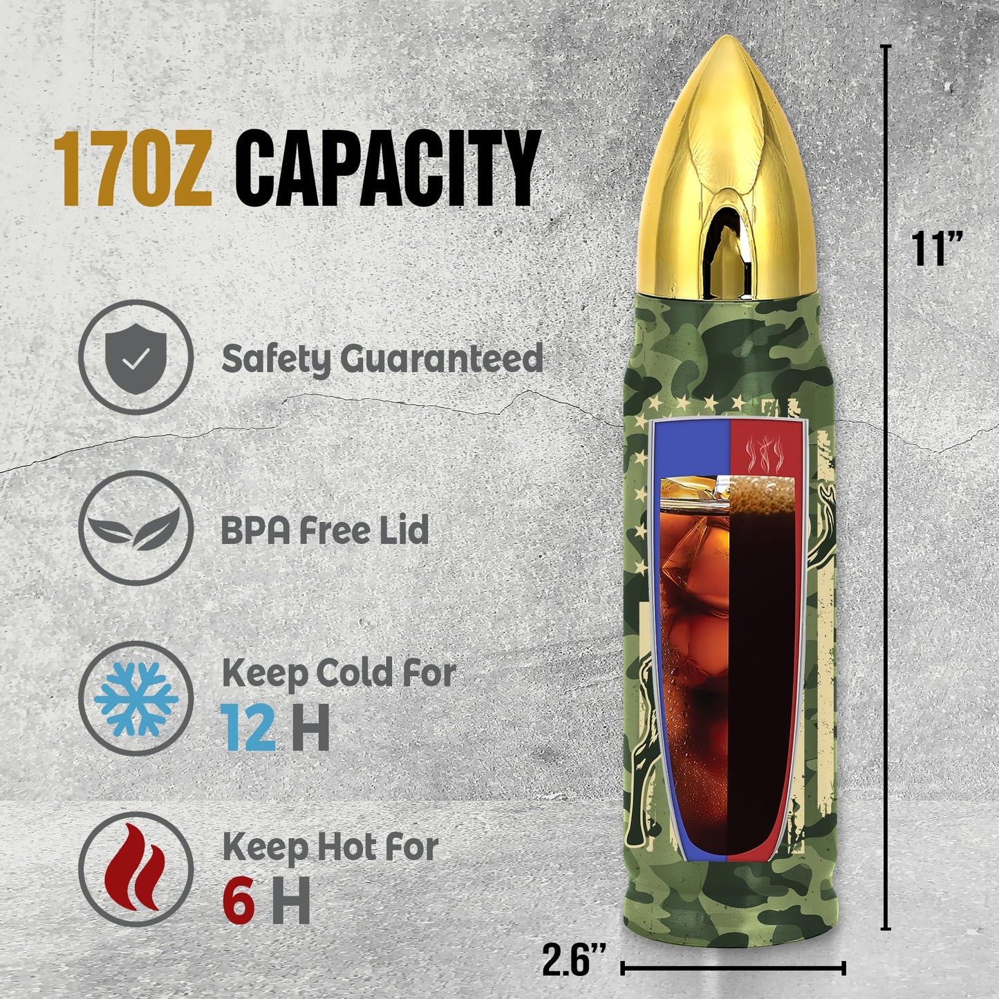 Veteran Gifts – Veteran Tumbler, Tumbler for Veterans, Army, Navy, Air Force, Marine Corps – Fathers Day, Birthday, Veterans Day Gift for Men, Him