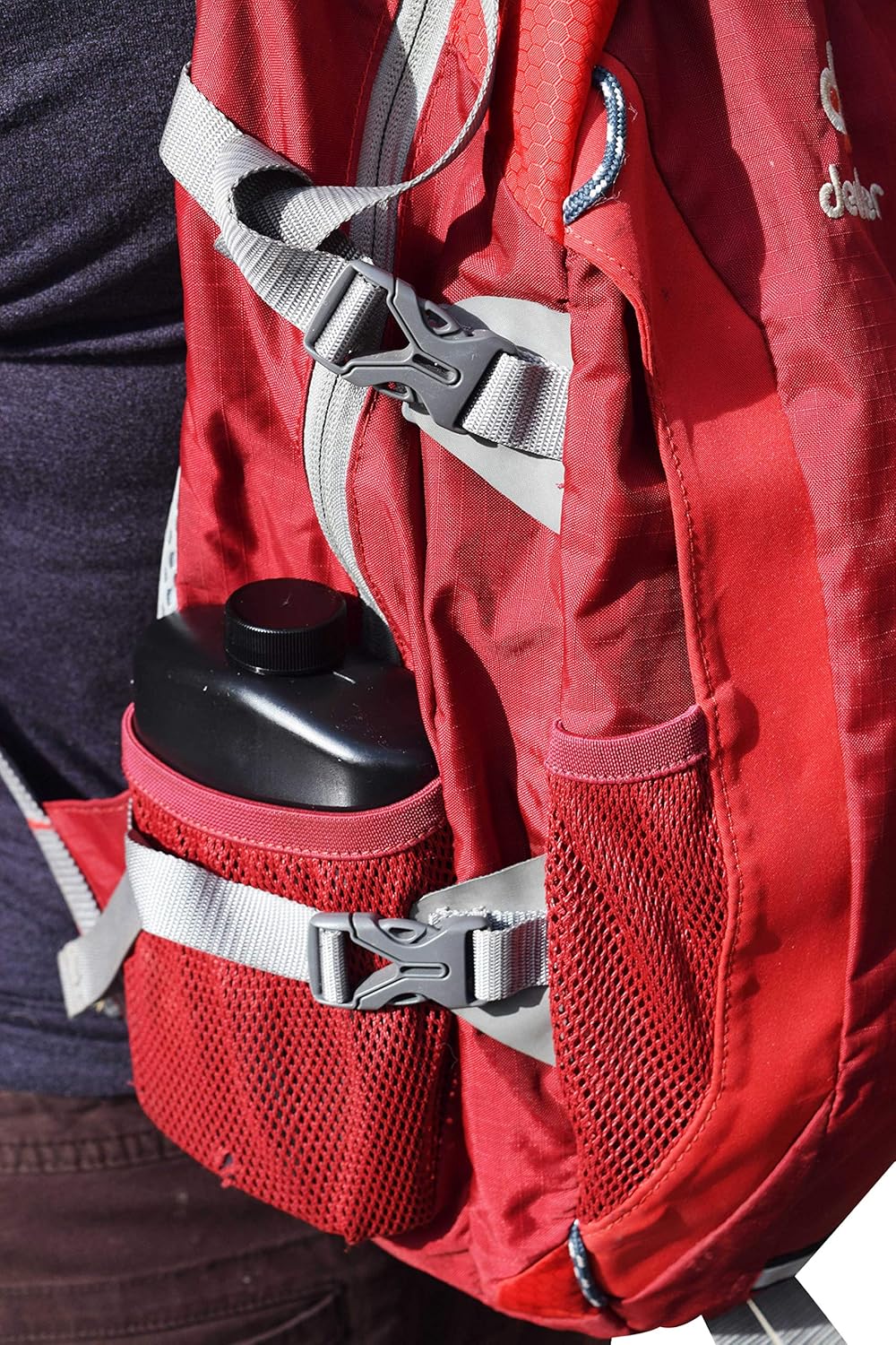 SportFlask Fighter Pilot Flask Great for Concerts, Fishing, Skiing, Backpacking, Hiking - 16oz US Military Issue Plastic Flask BPA Free Made in USA(Black)