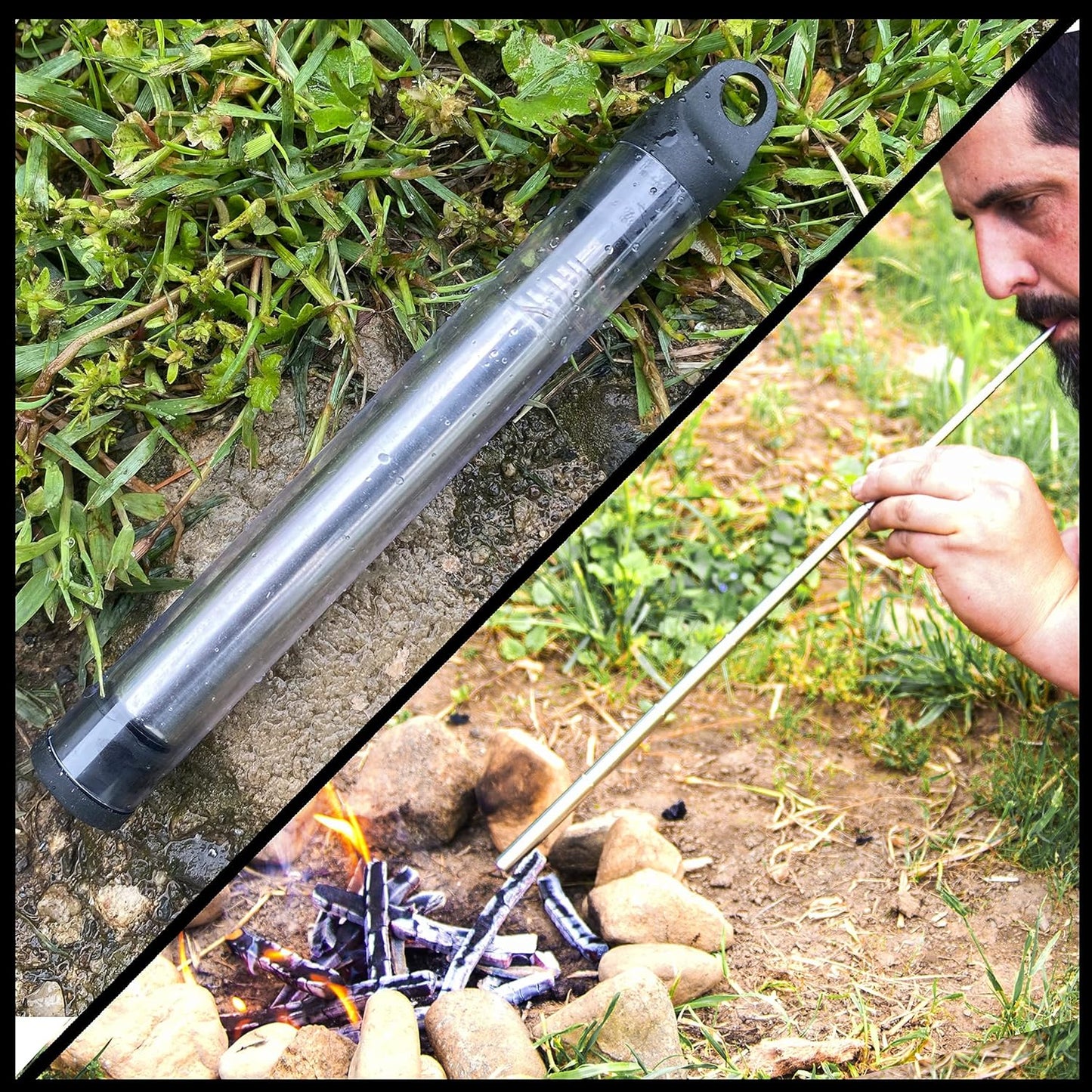 WEYLAND Fire Starting Kit - Ferro Rod & Magnesium Fire Starter, Flint & Steel Survival Tool for Camping, Bushcraft, Emergency Preparedness, Fatwood Fire Starter Sticks & Tinder for Outdoor Adventure