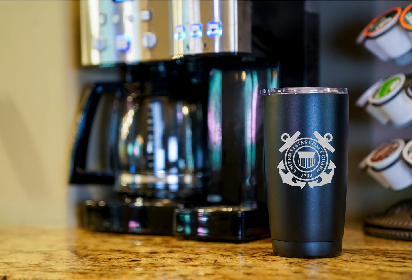 Military Gift Shop 20oz Army Green Tumbler – Double Wall Vacuum Insulated Stainless Steel US Army Green Tumbler– Army Gifts