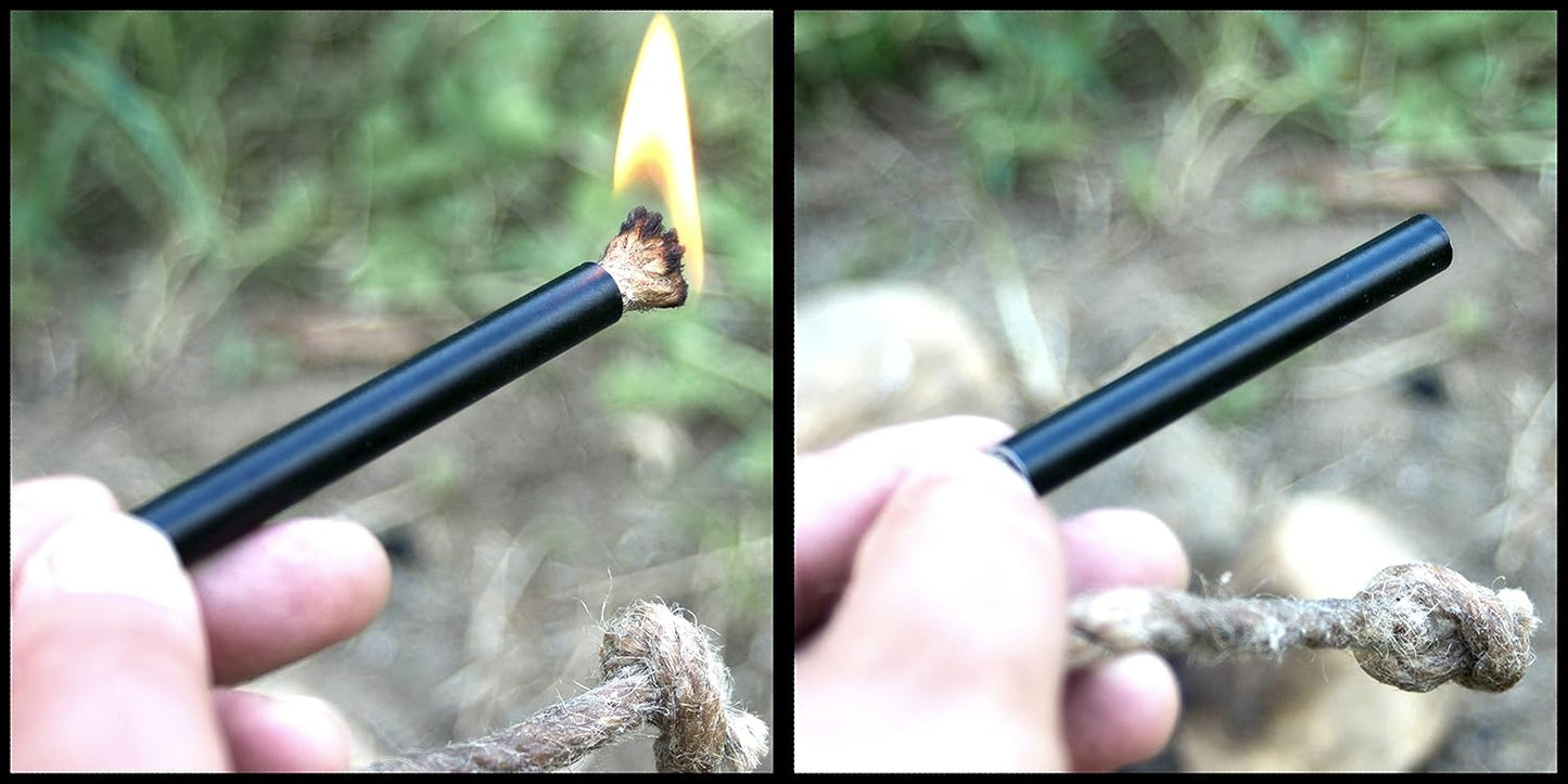 WEYLAND Fire Starting Kit - Ferro Rod & Magnesium Fire Starter, Flint & Steel Survival Tool for Camping, Bushcraft, Emergency Preparedness, Fatwood Fire Starter Sticks & Tinder for Outdoor Adventure