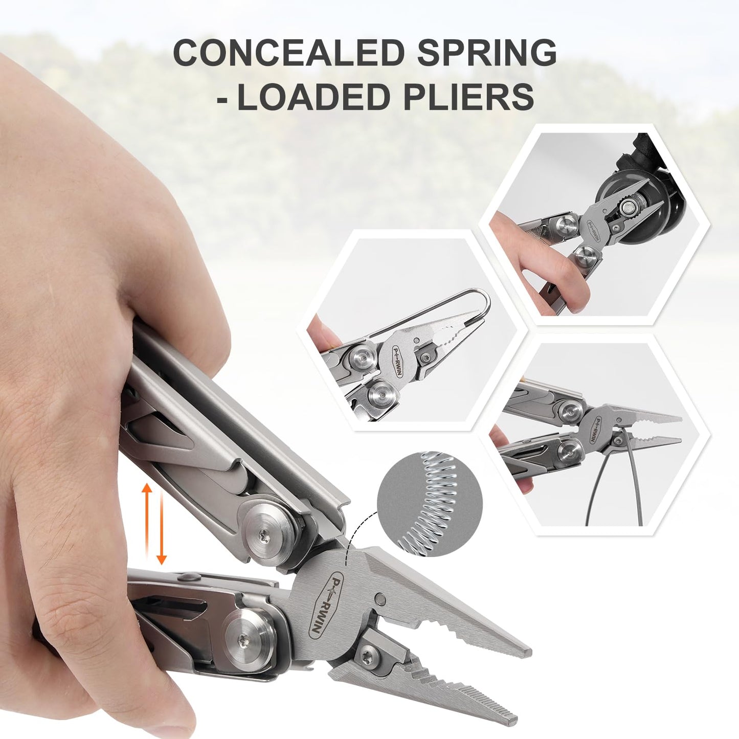 Multitool, 17-in-1 Stainless Steel Multi Tool Pliers with Self-Locking, Pocket Knife, Nylon Sheath, Professional (EDC) Multi-Tool for Survival, Camping and Hunting, Hiking, Simple Repair