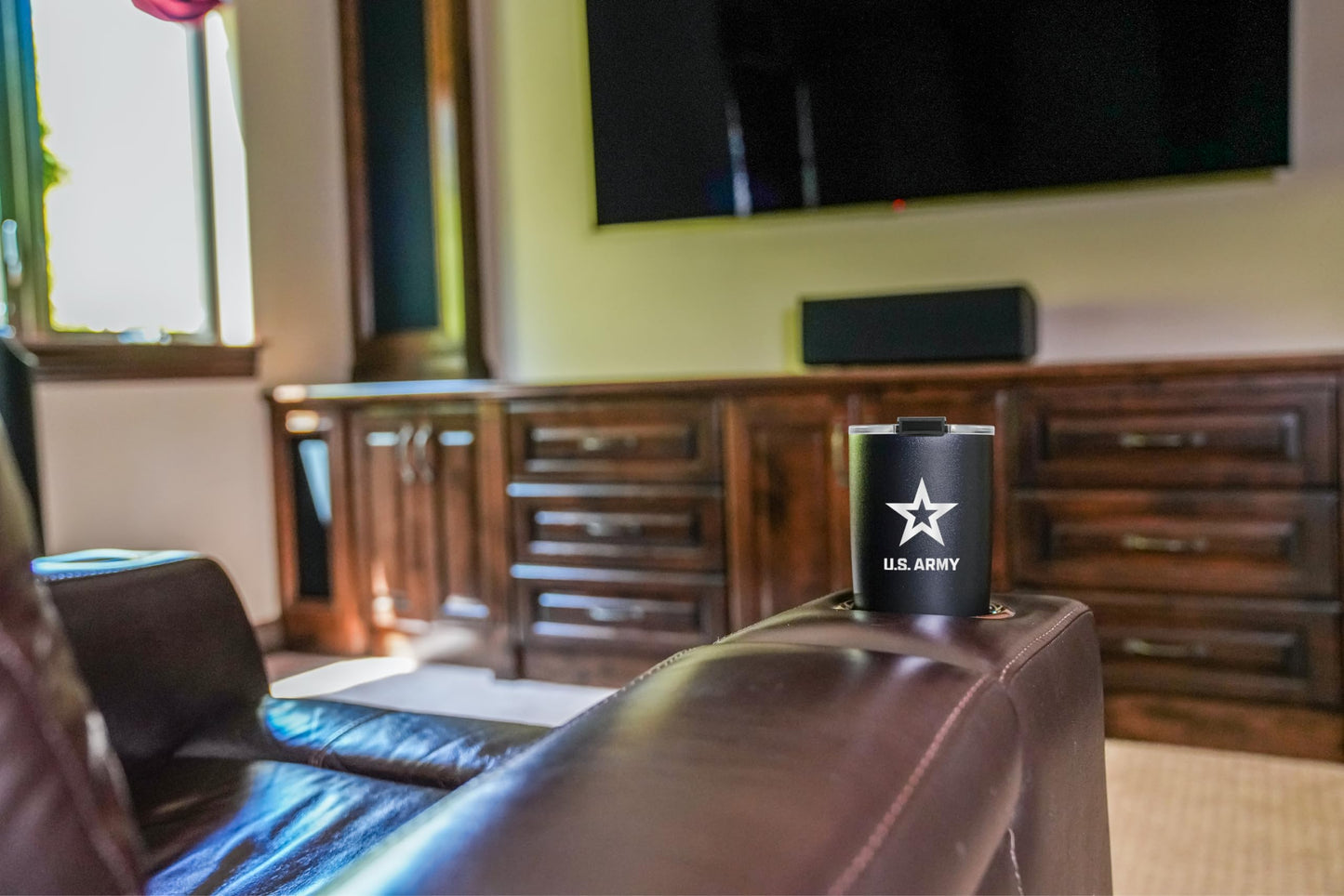 Military Gift Shop 20oz Army Green Tumbler – Double Wall Vacuum Insulated Stainless Steel US Army Green Tumbler– Army Gifts