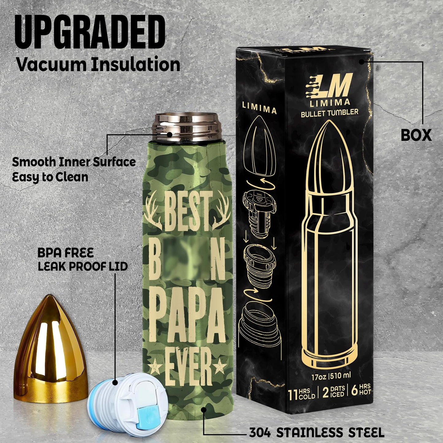 Veteran Gifts – Veteran Tumbler, Tumbler for Veterans, Army, Navy, Air Force, Marine Corps – Fathers Day, Birthday, Veterans Day Gift for Men, Him